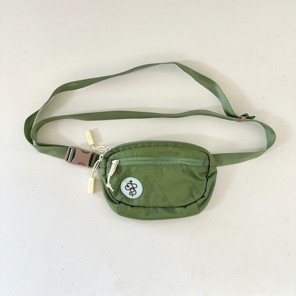 Baboon To The Moon Fannypack Mini Green Nylon Belt Bag Crossbody Hiking Outdoor